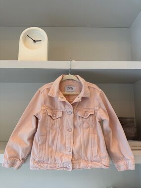 ZARA Pastel Pink Denim Jacket